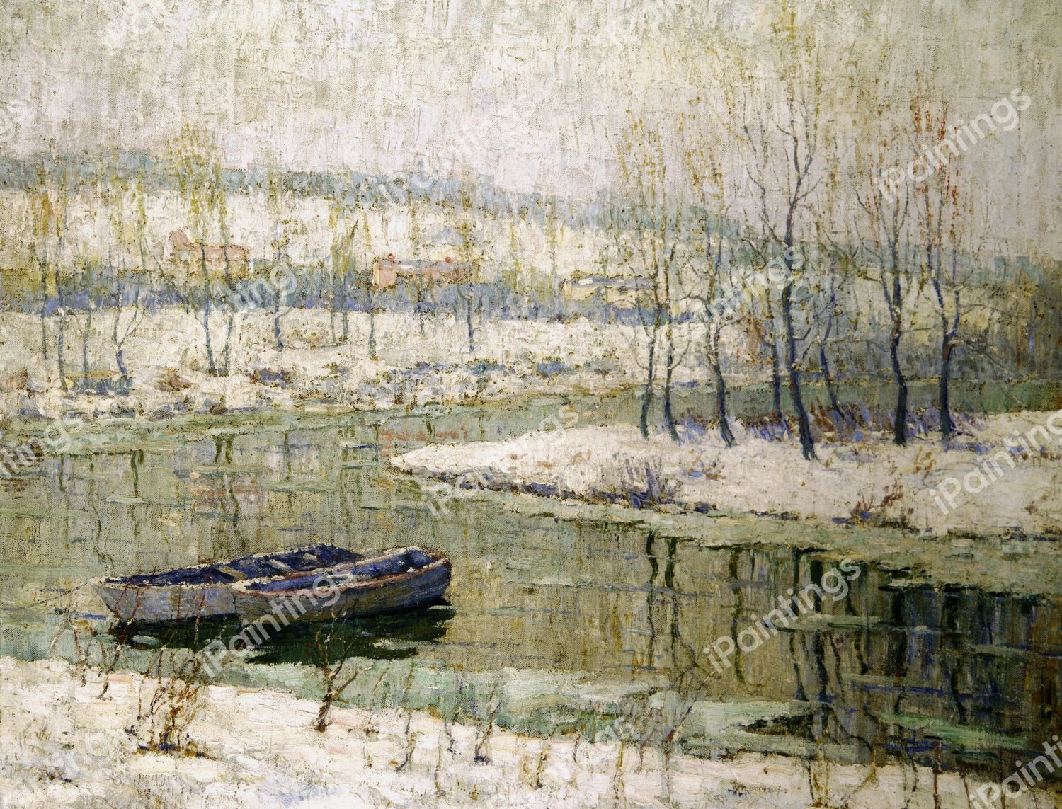Spring Thaw. The painting by Ernest Lawson