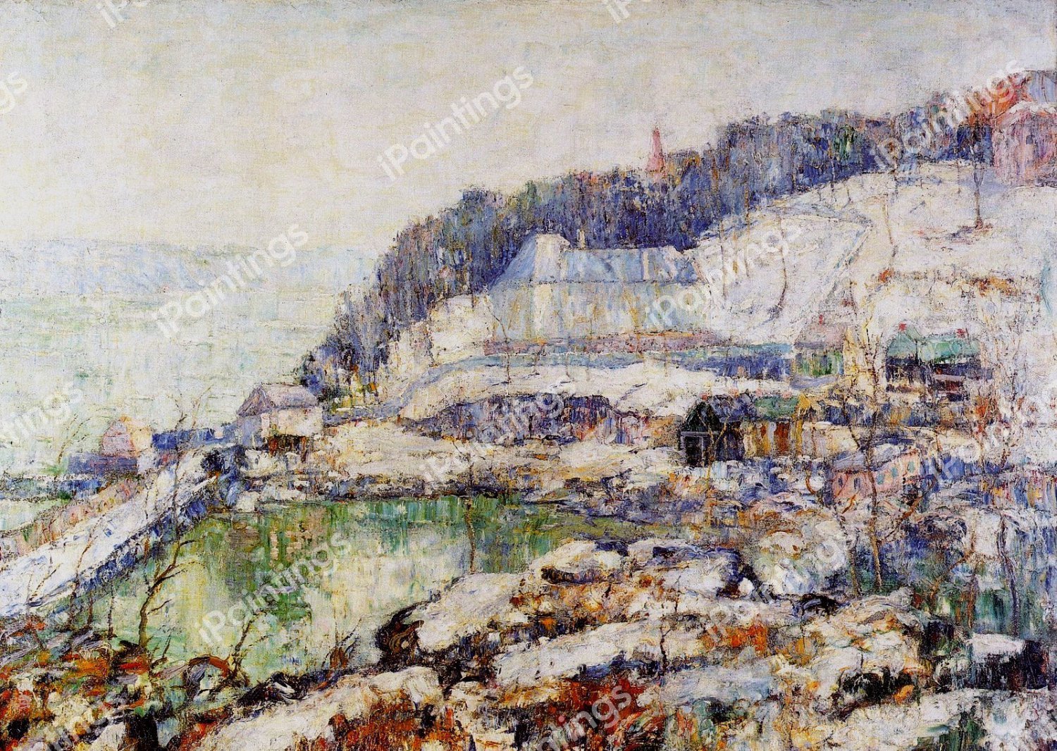 The Hudson at Inwood. The painting by Ernest Lawson