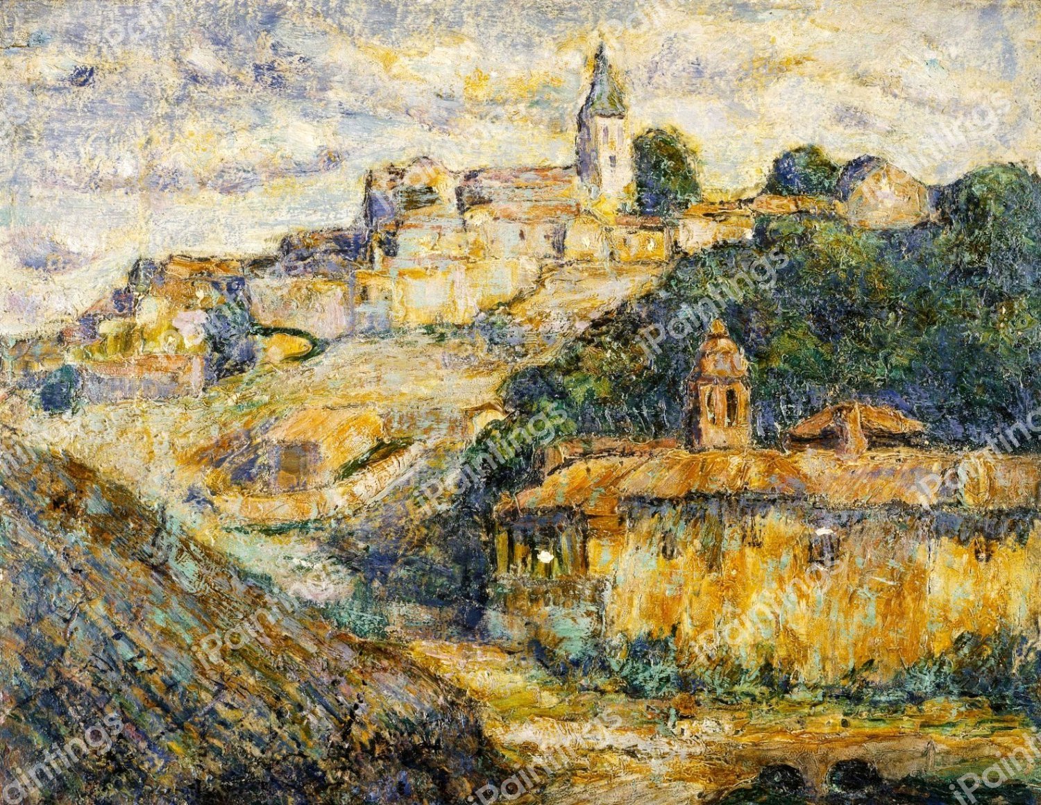 Twilight in Spain. The painting by Ernest Lawson