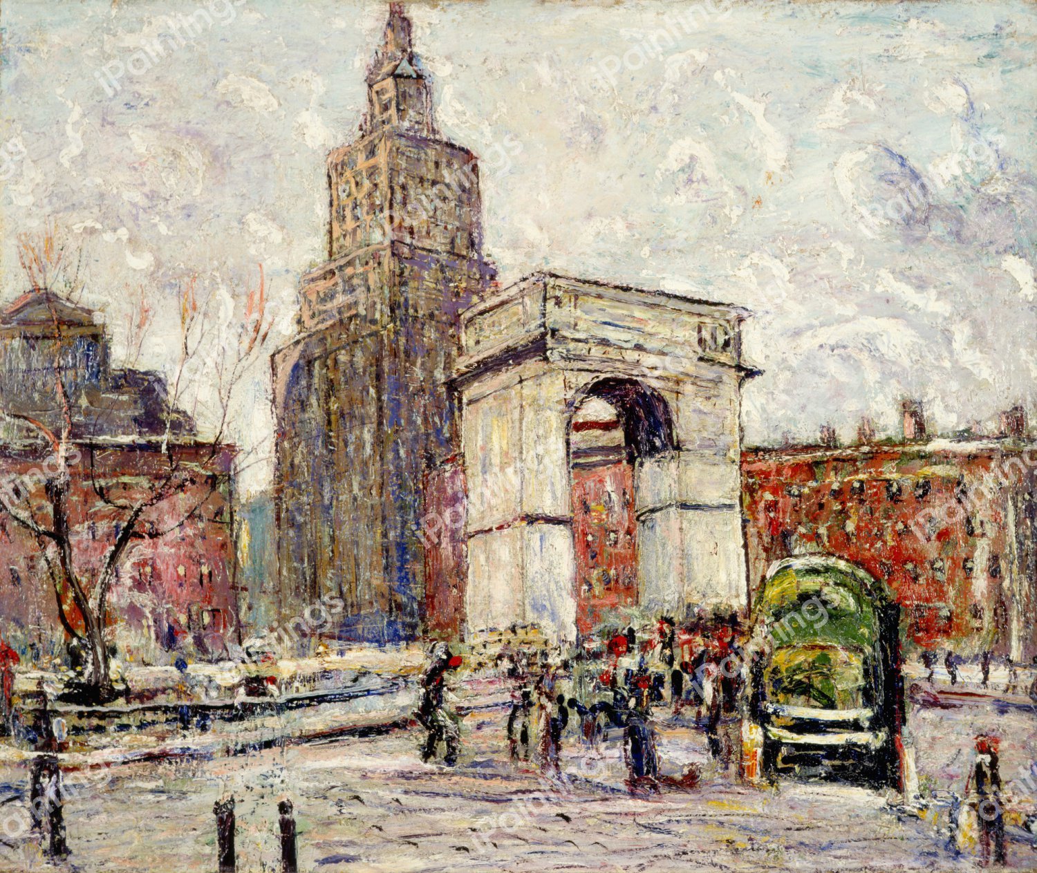 Washington Square Architecture. The painting by Ernest Lawson