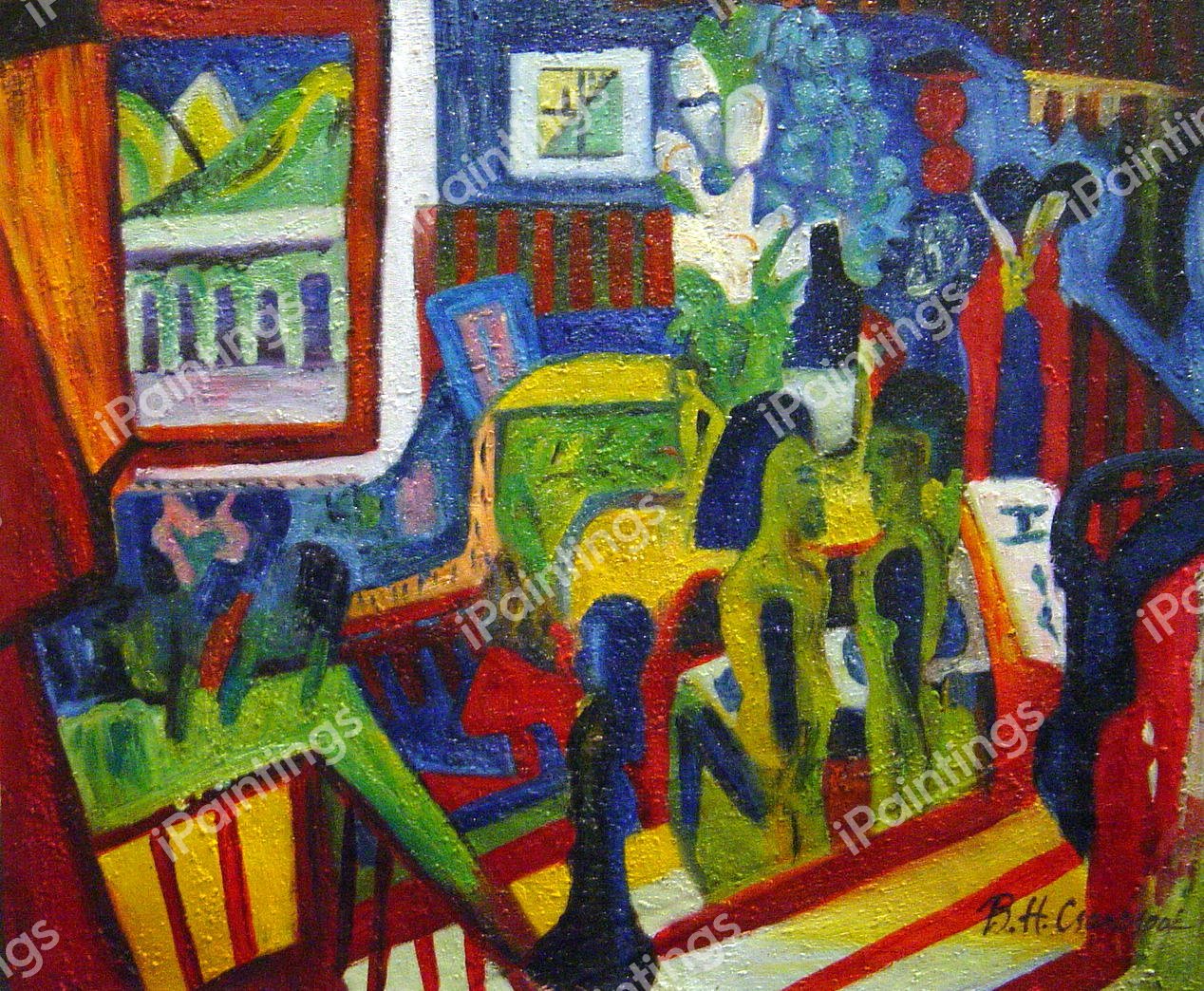 Artist&#39s Atelier. The painting by Ernst Ludwig Kirchner