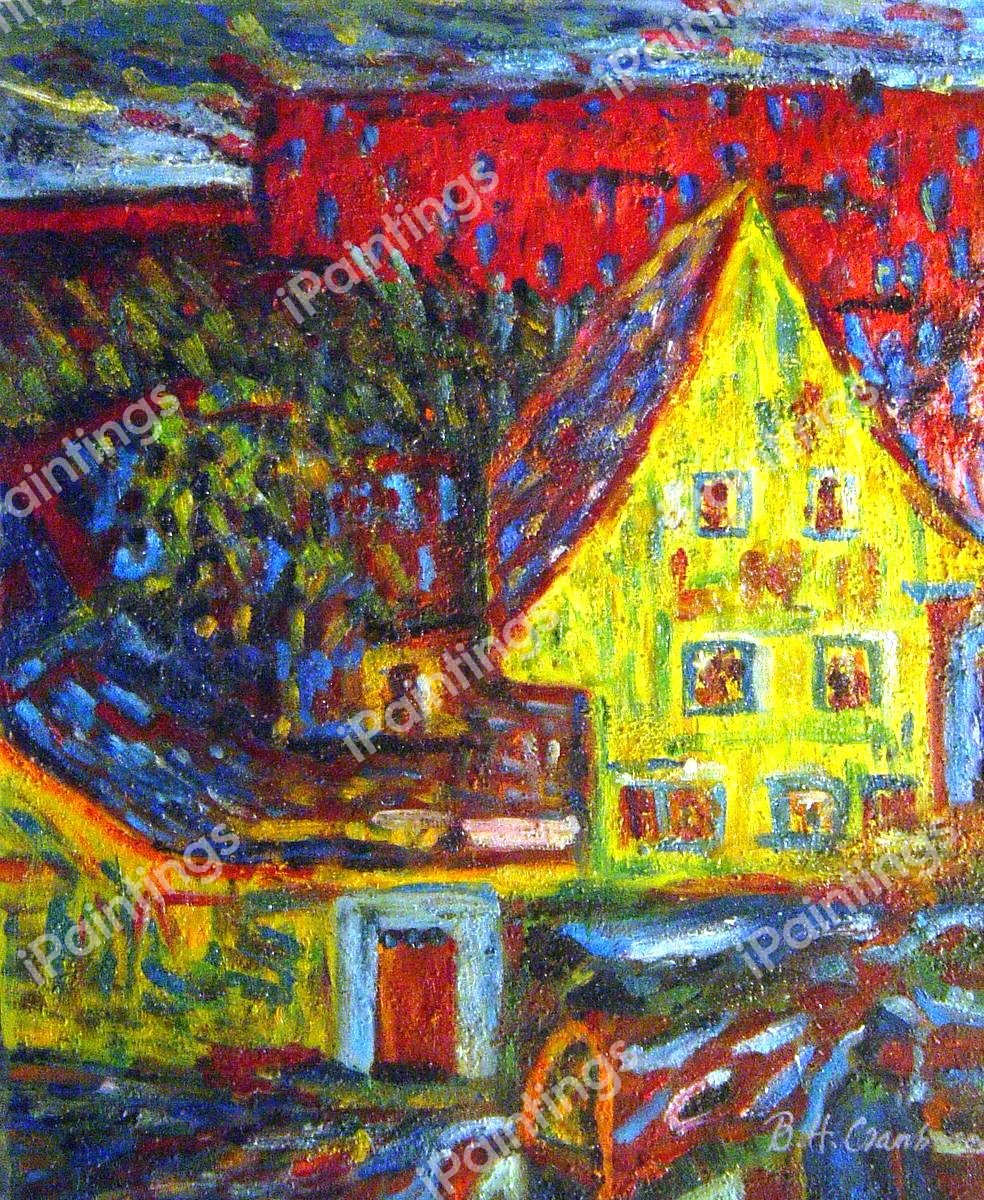 Casa Verde. The painting by Ernst Ludwig Kirchner