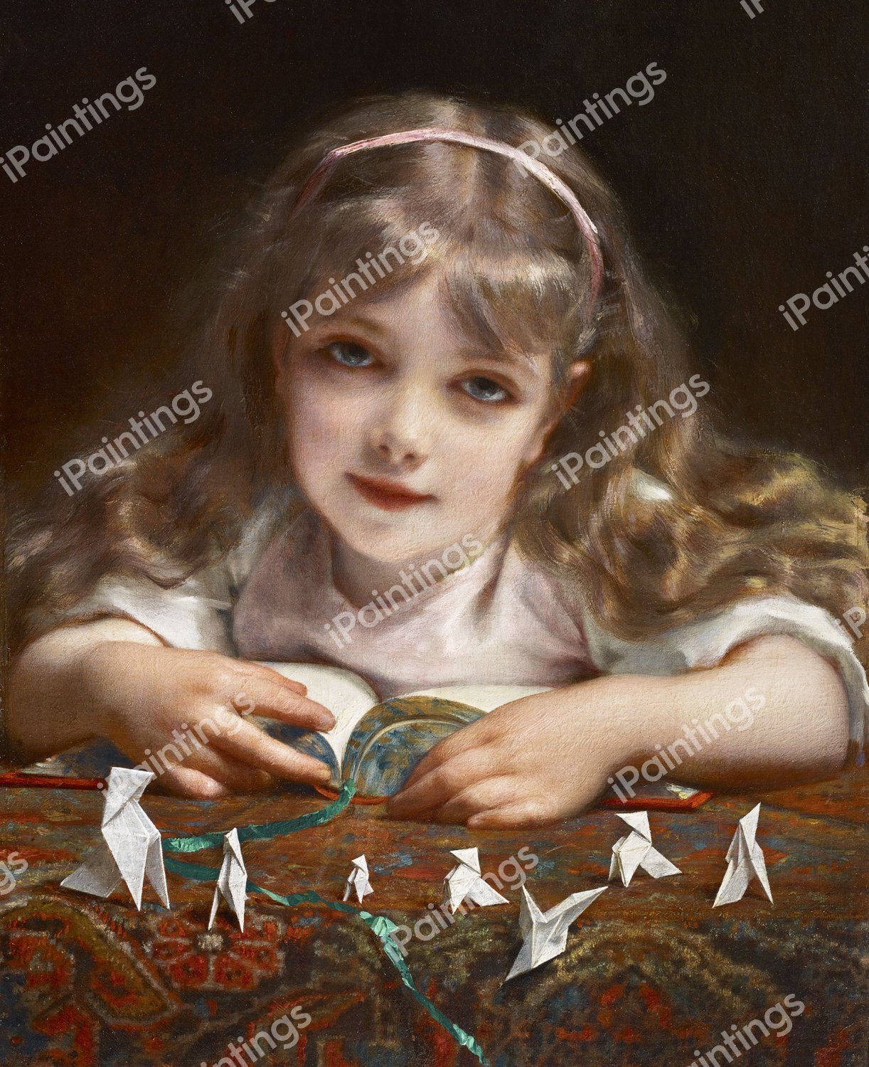 Origami. The painting by Etienne Adolphe Piot