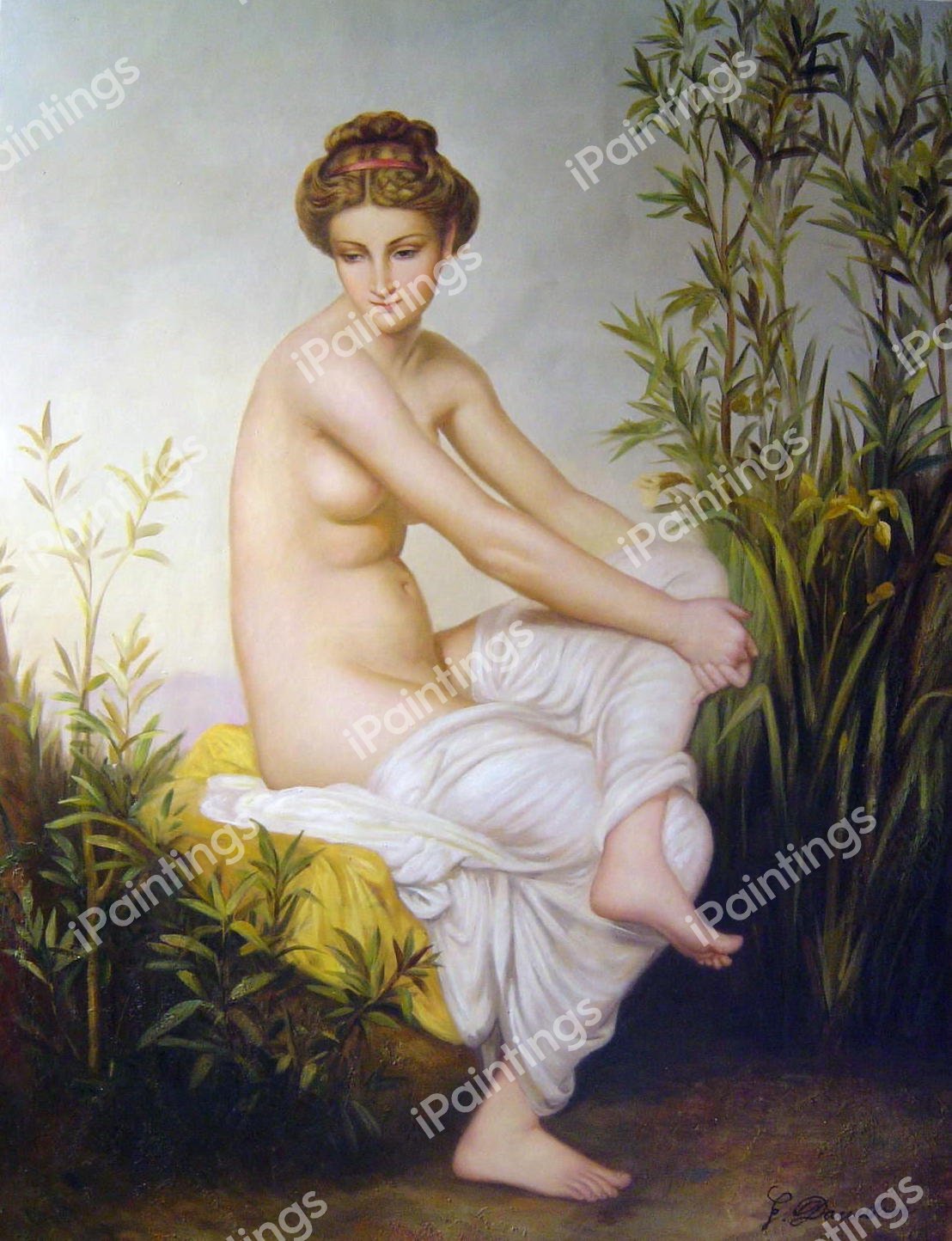 Ancient Bather. The painting by Eugene Amaury-Duval