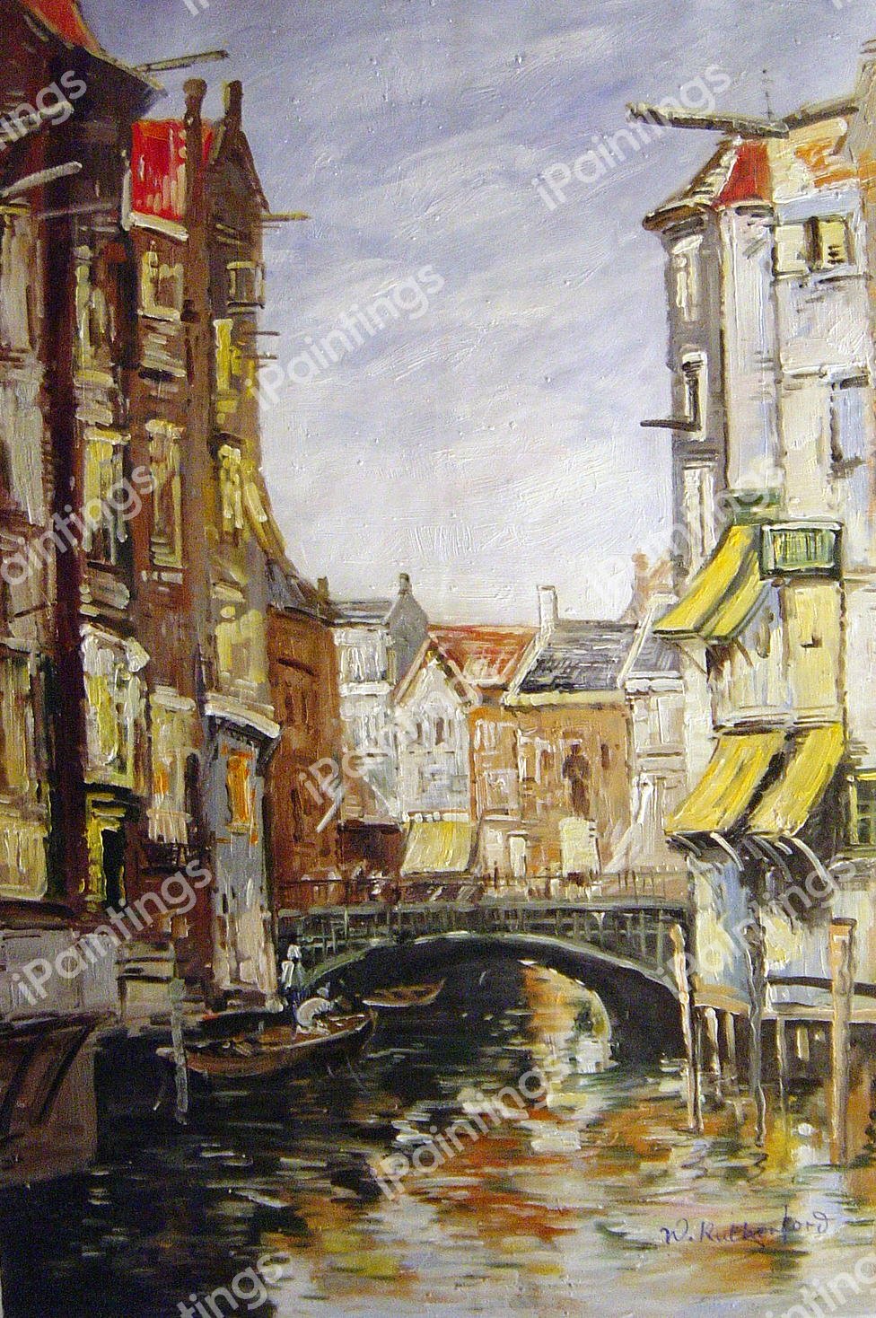 La Place Ary Scheffer, Dordrecht. The painting by Eugene Boudin