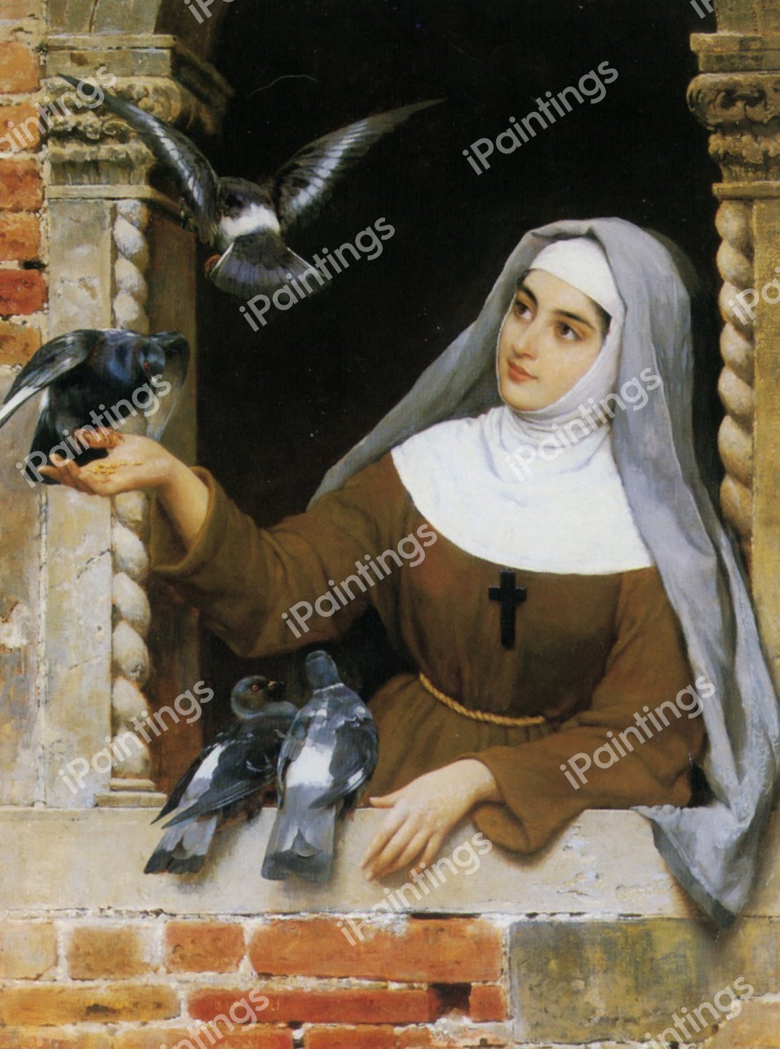 A Look at God's Creatures, 1877. The painting by Eugene De Blaas