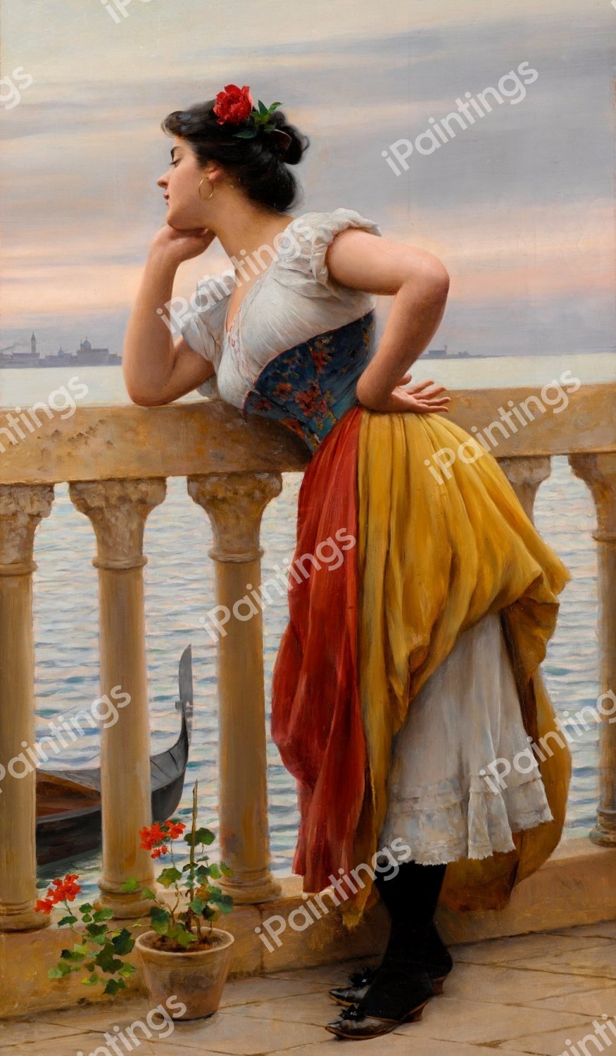Anticipation, 1911. The painting by Eugene De Blaas