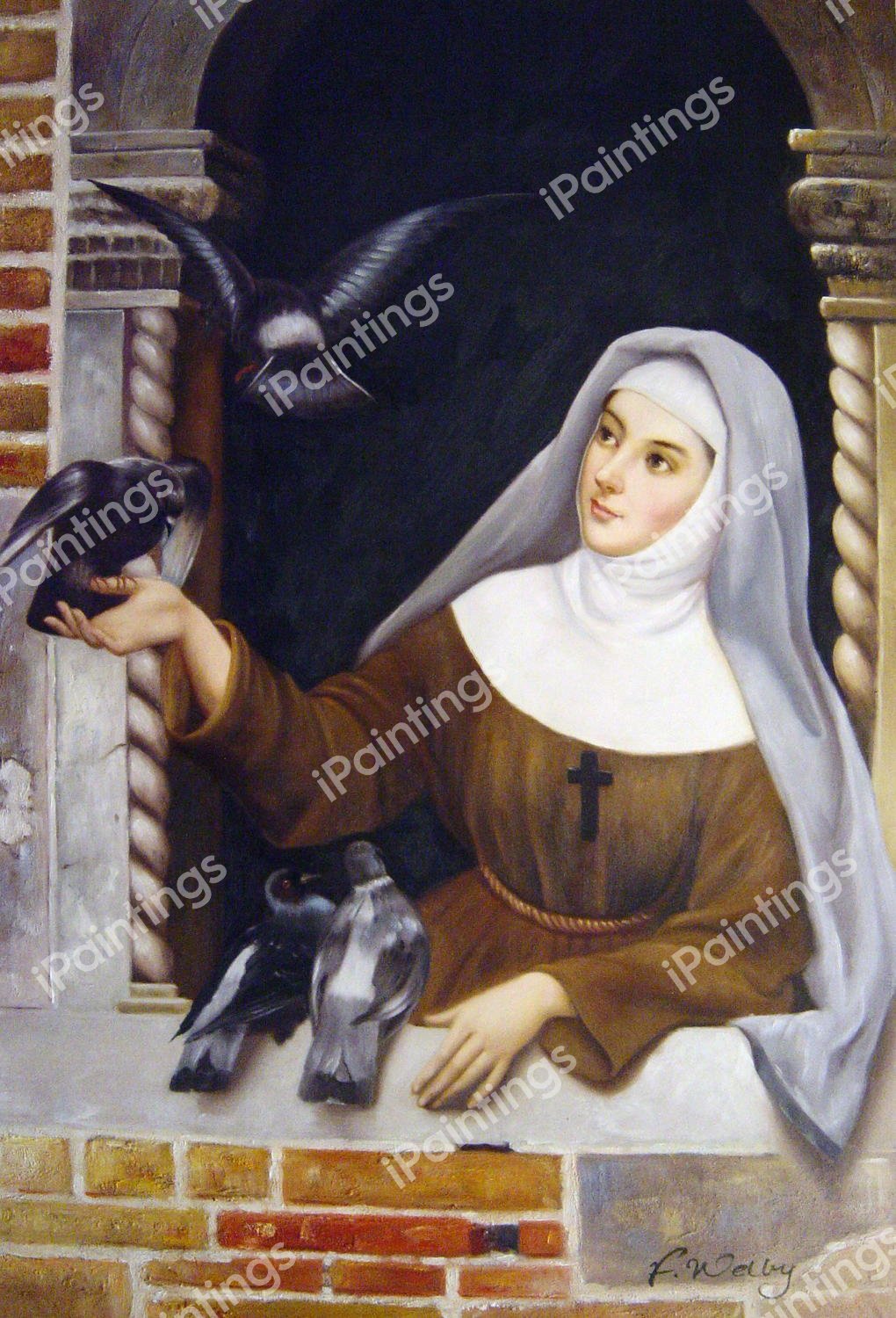 God's Creatures. The painting by Eugene De Blaas