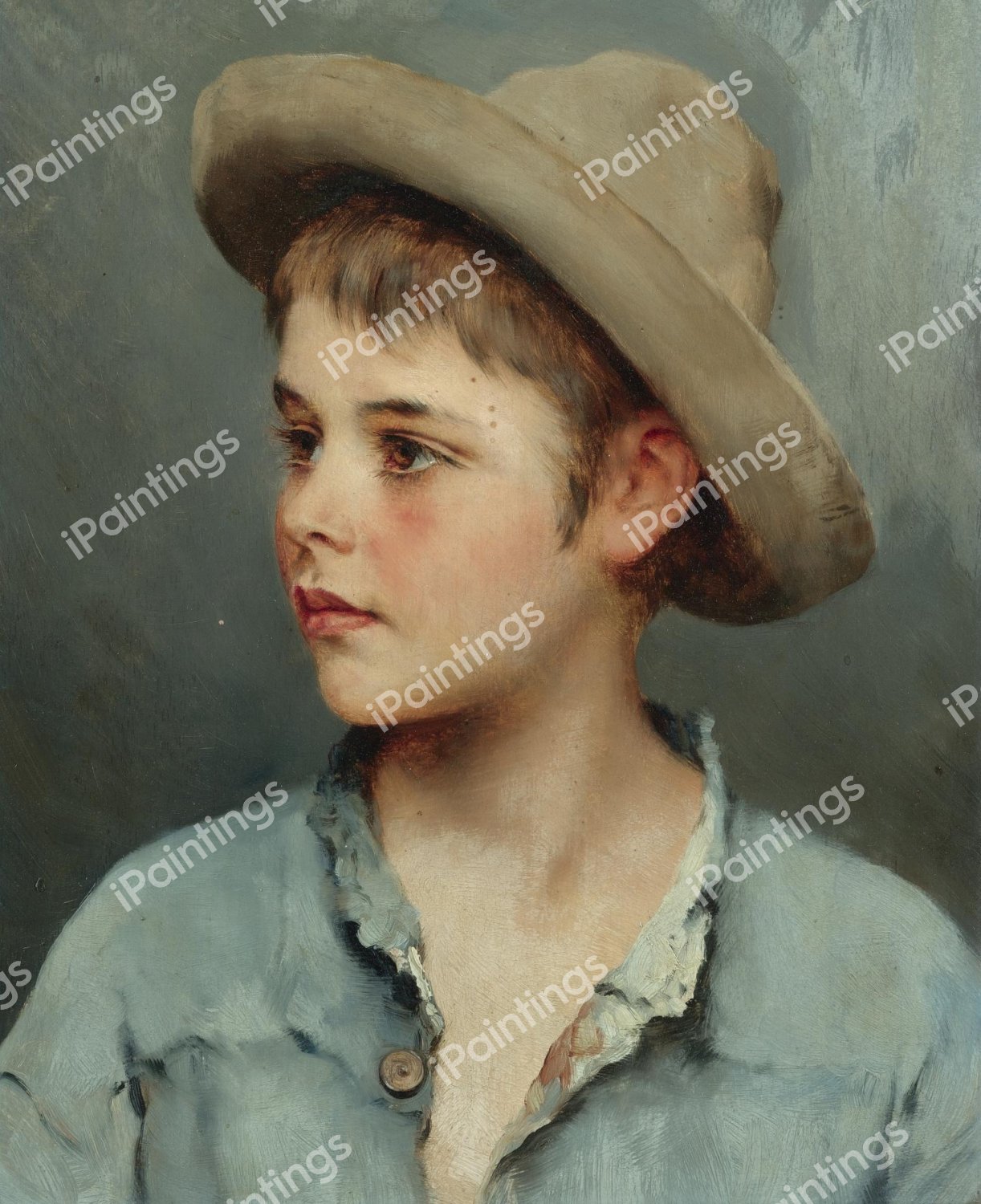 The New Hat, 1896. The painting by Eugene De Blaas