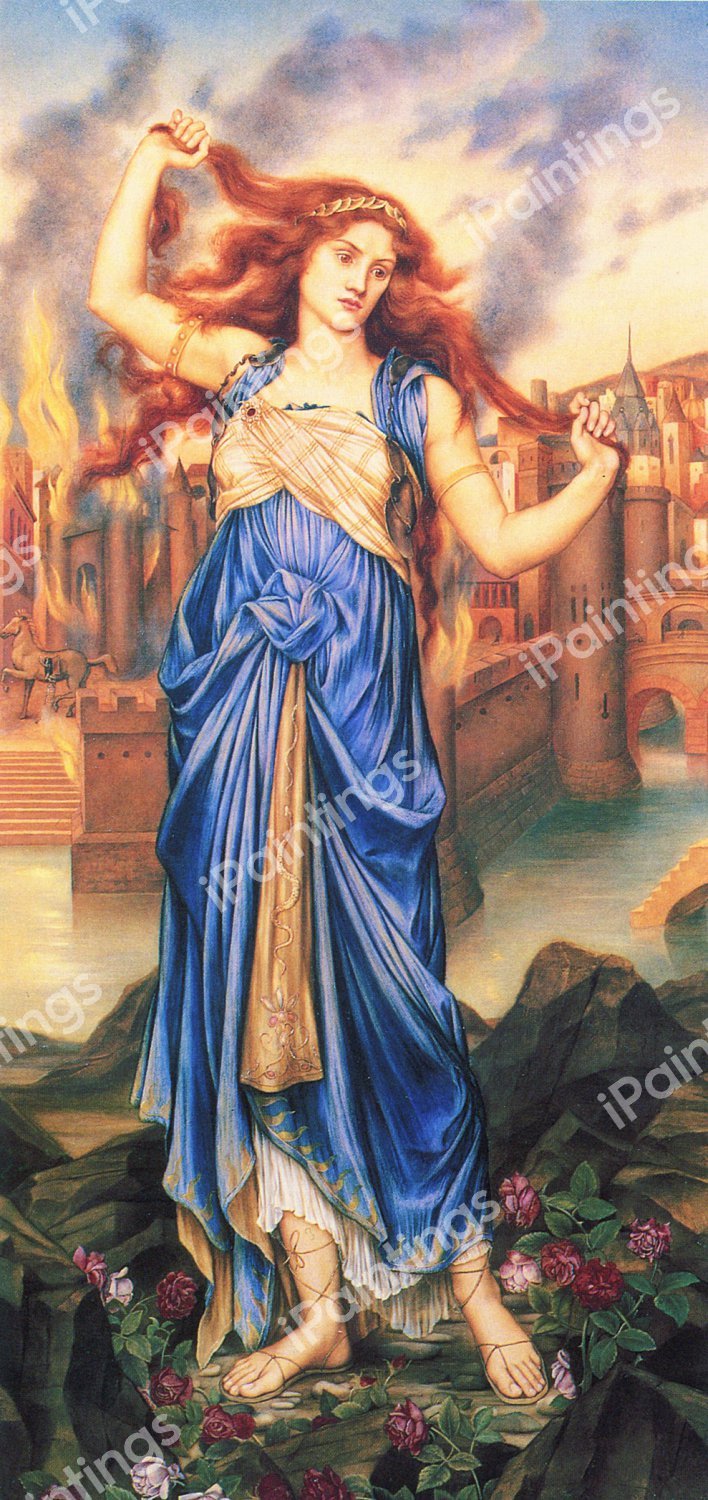 Cassandra. The painting by Evelyn De Morgan