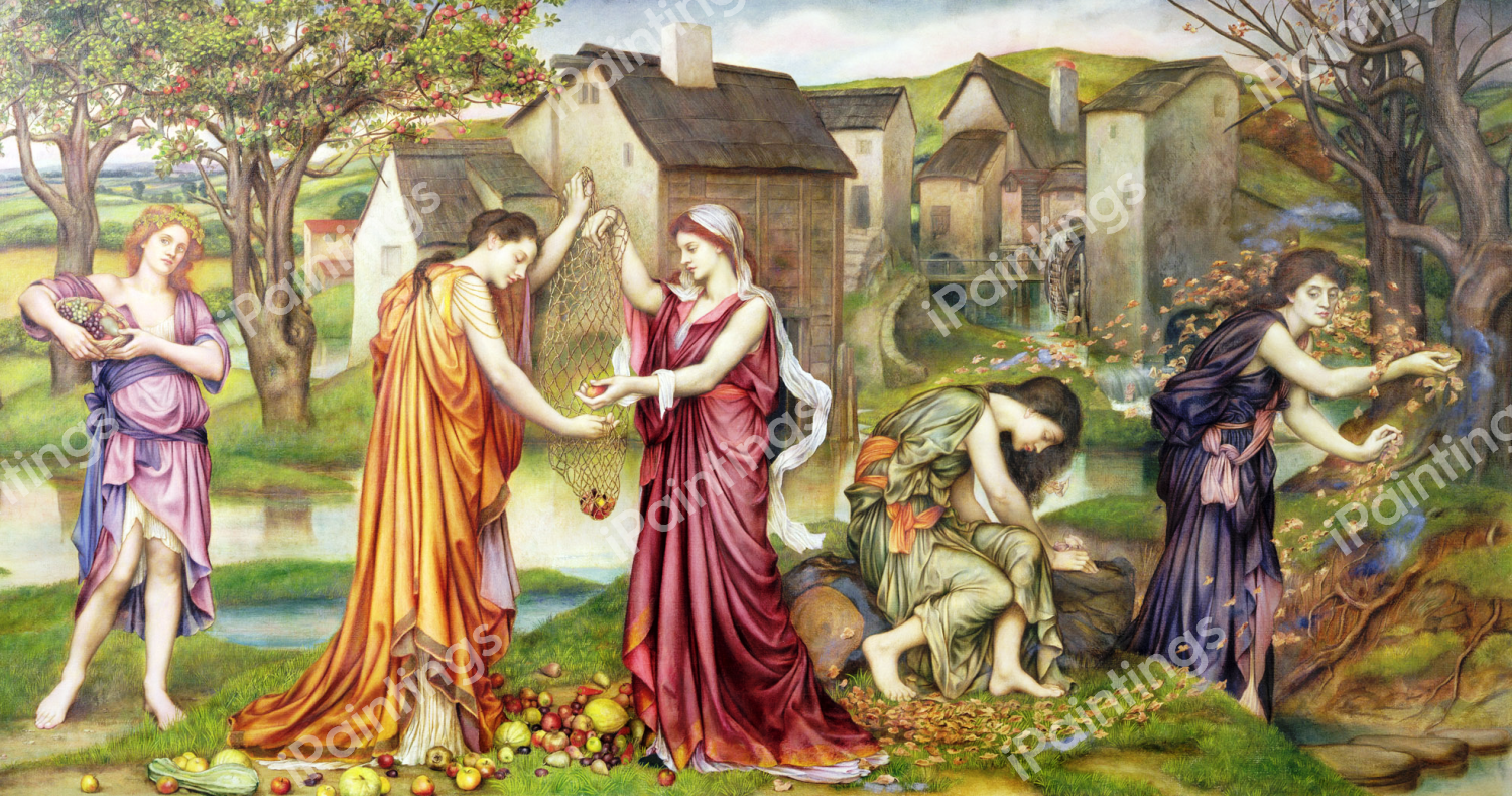 The Cadence of Autumn. The painting by Evelyn De Morgan
