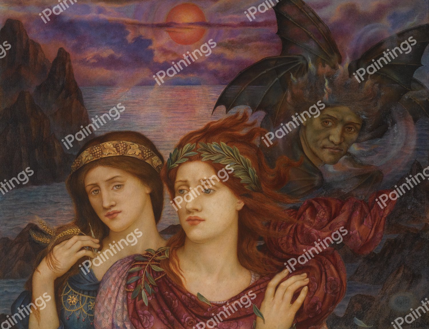 The Vision. The painting by Evelyn De Morgan