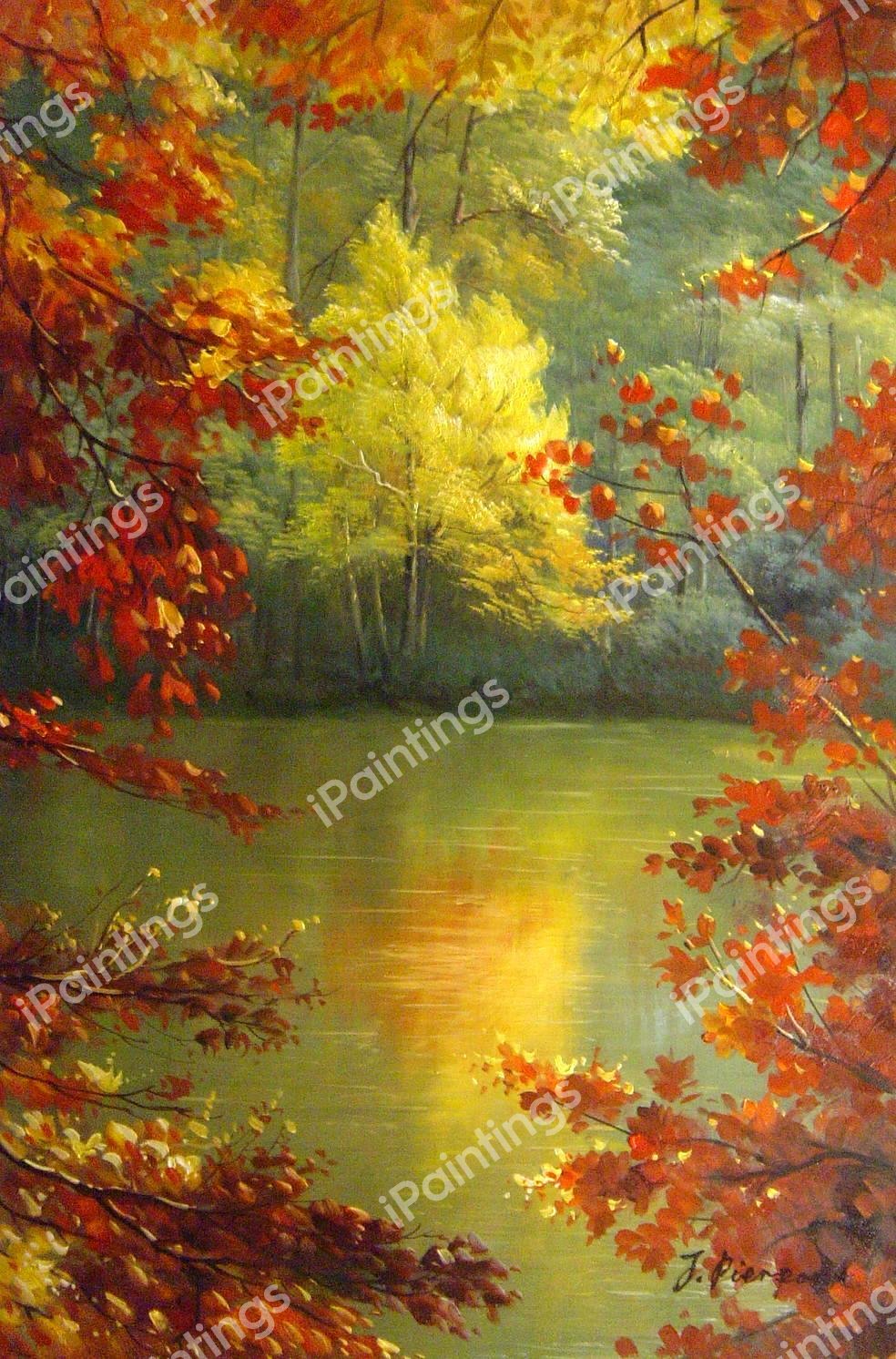 Fall Reflections. The painting by Our Originals
