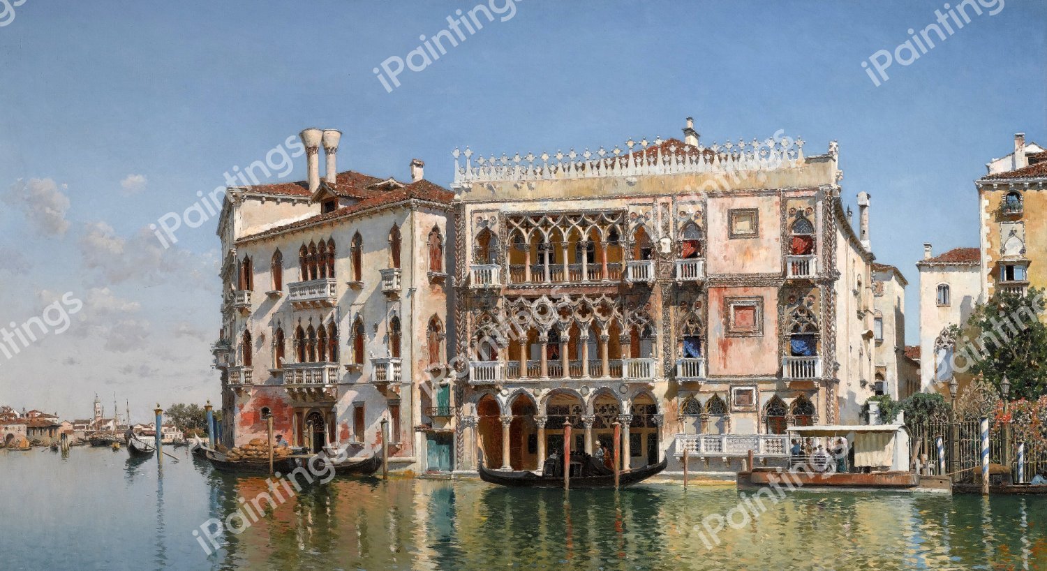 At Ca d'Oro, Venice. The painting by Federico del Campo