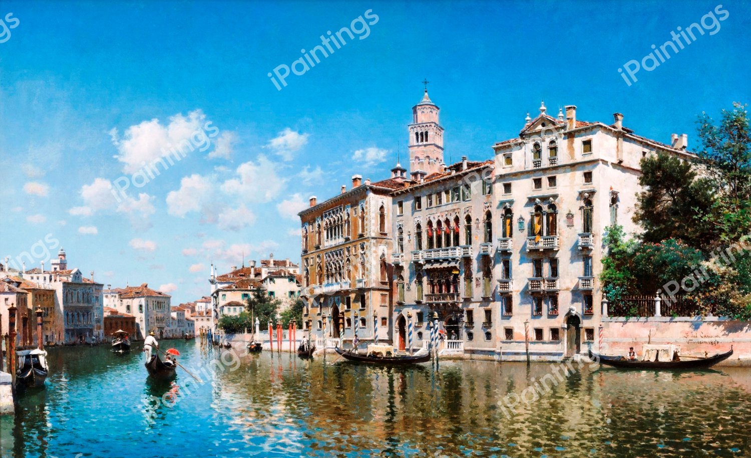 At Palazzo Cavalli-Franchetti, Venice. The painting by Federico del Campo