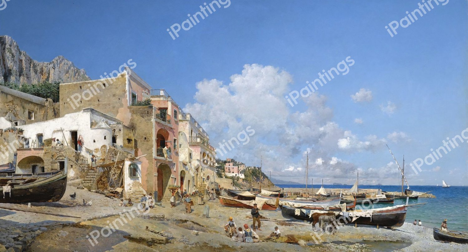 Capri. The painting by Federico del Campo