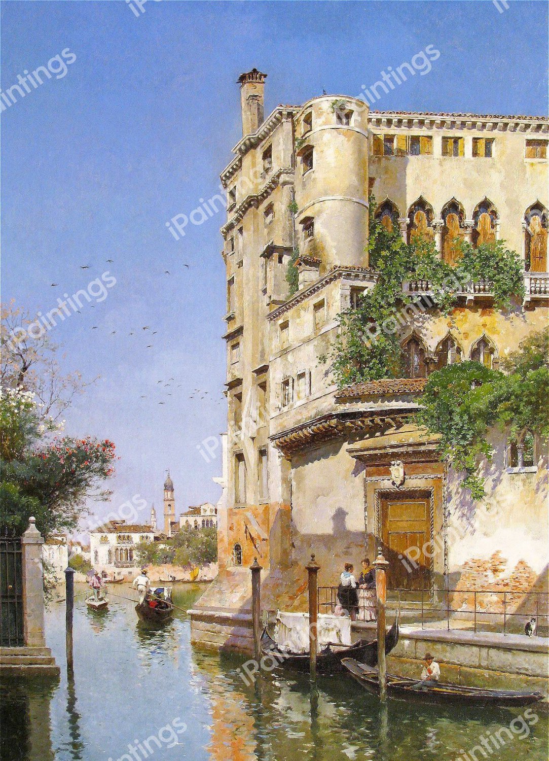 Rio San Trovaso. The painting by Federico del Campo
