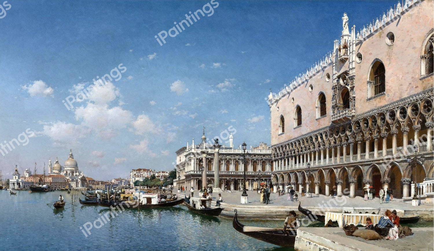 The Grand Canal, Venice (1890). The painting by Federico del Campo
