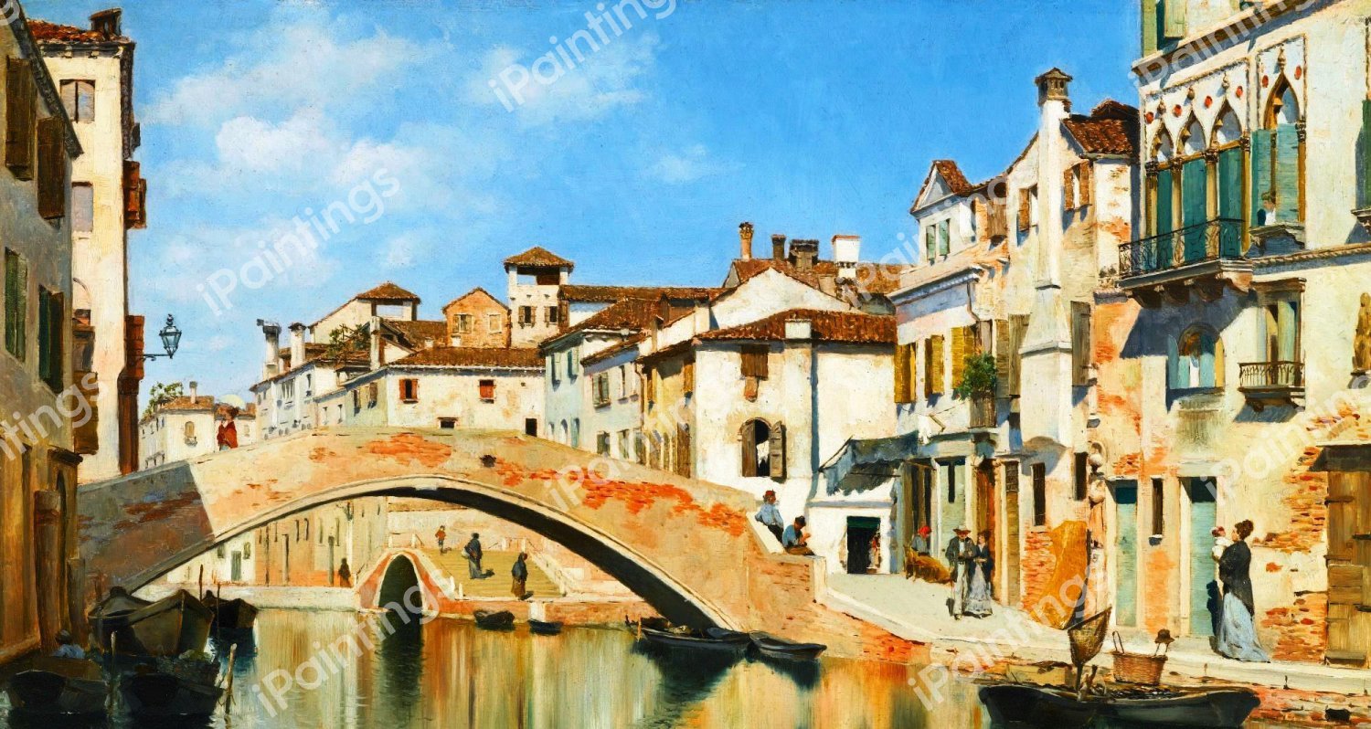 Tintoretto's House, Venice. The painting by Federico del Campo