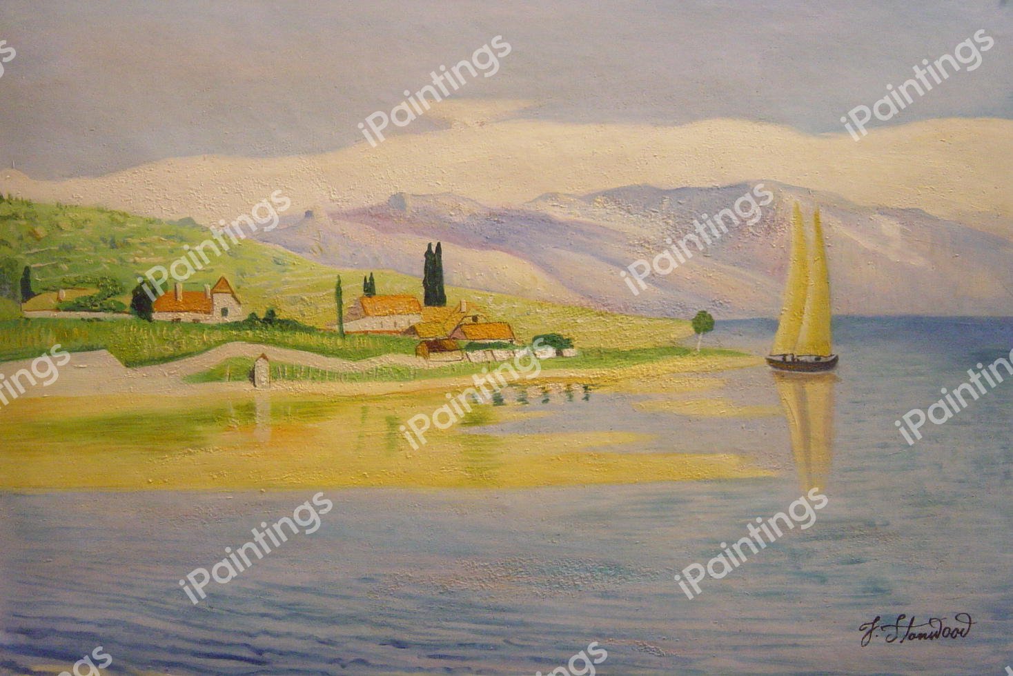 The Port Of Pully. The painting by Felix Vallotton