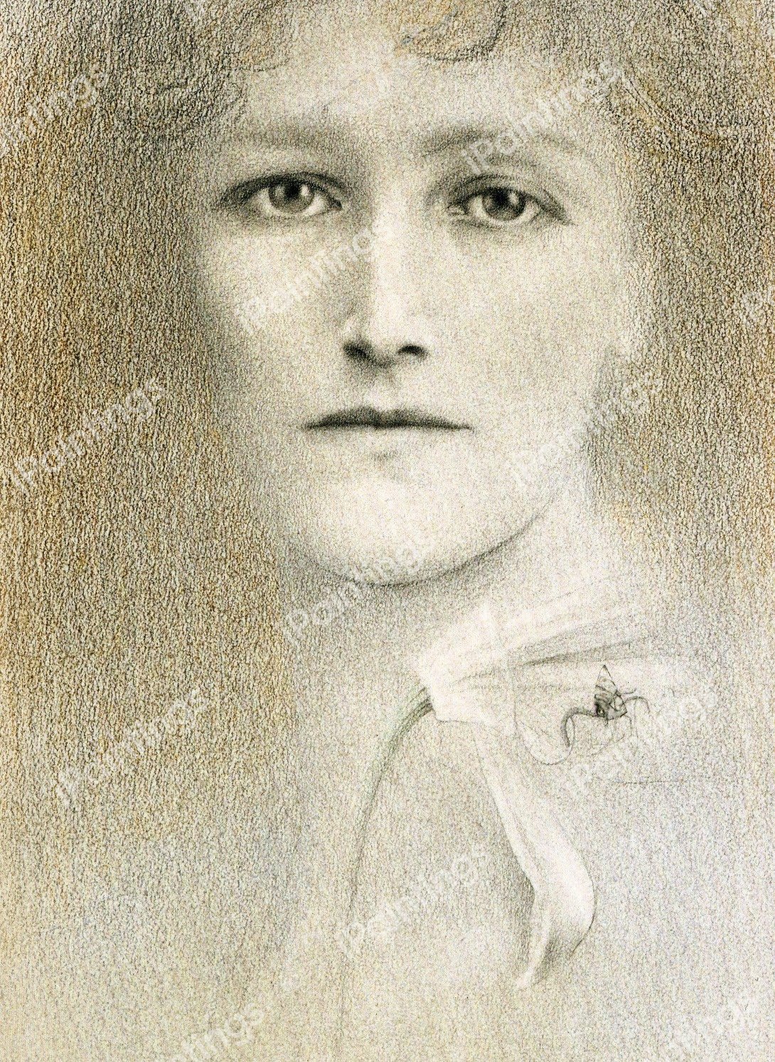 Diffidence, Lilie Mauqe. The painting by Fernand Khnopff