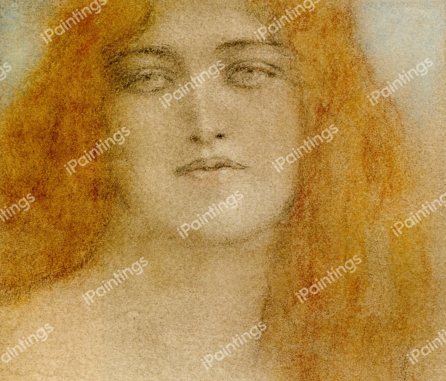 Etude de Femme. The painting by Fernand Khnopff