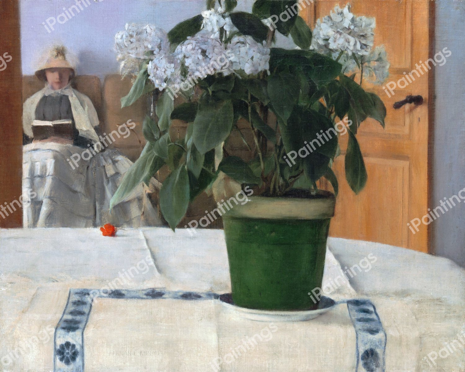 Hortensia. The painting by Fernand Khnopff
