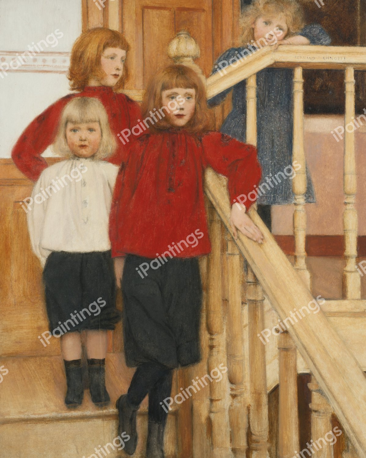 The Children of Mr. Neve. The painting by Fernand Khnopff