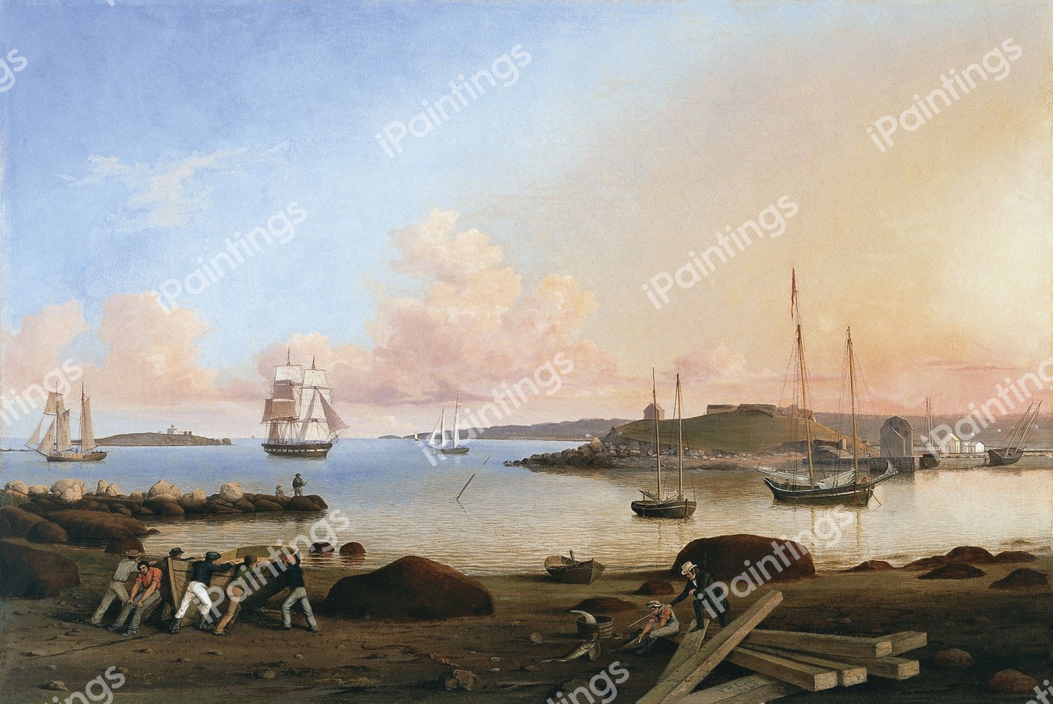 The Fort and Ten Pound Island, Gloucester. The painting by Fitz Hugh Lane