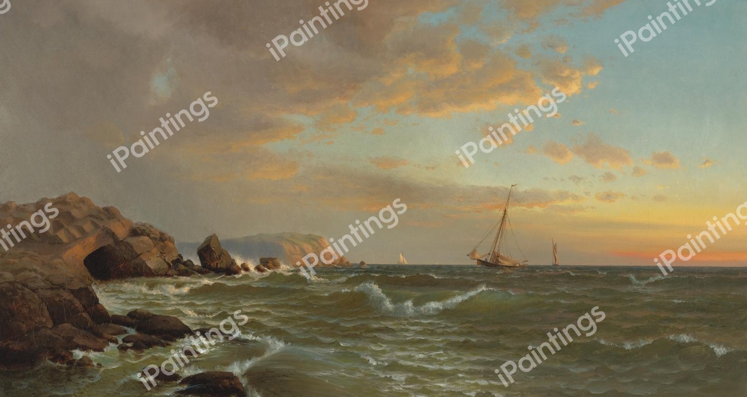 Sailing at Twilight. The painting by Francis Silva