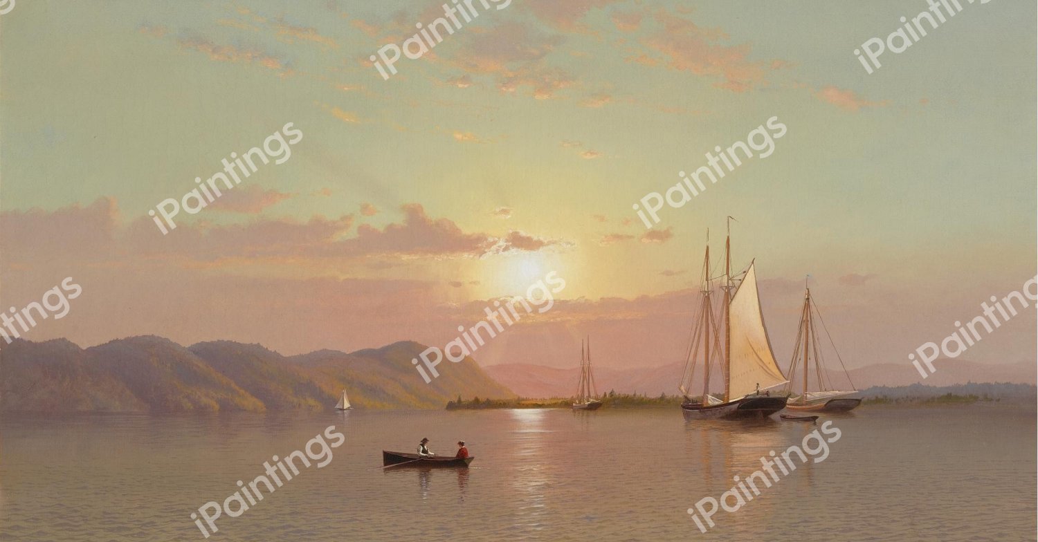 Sunrise at Tappan Zee. The painting by Francis Silva