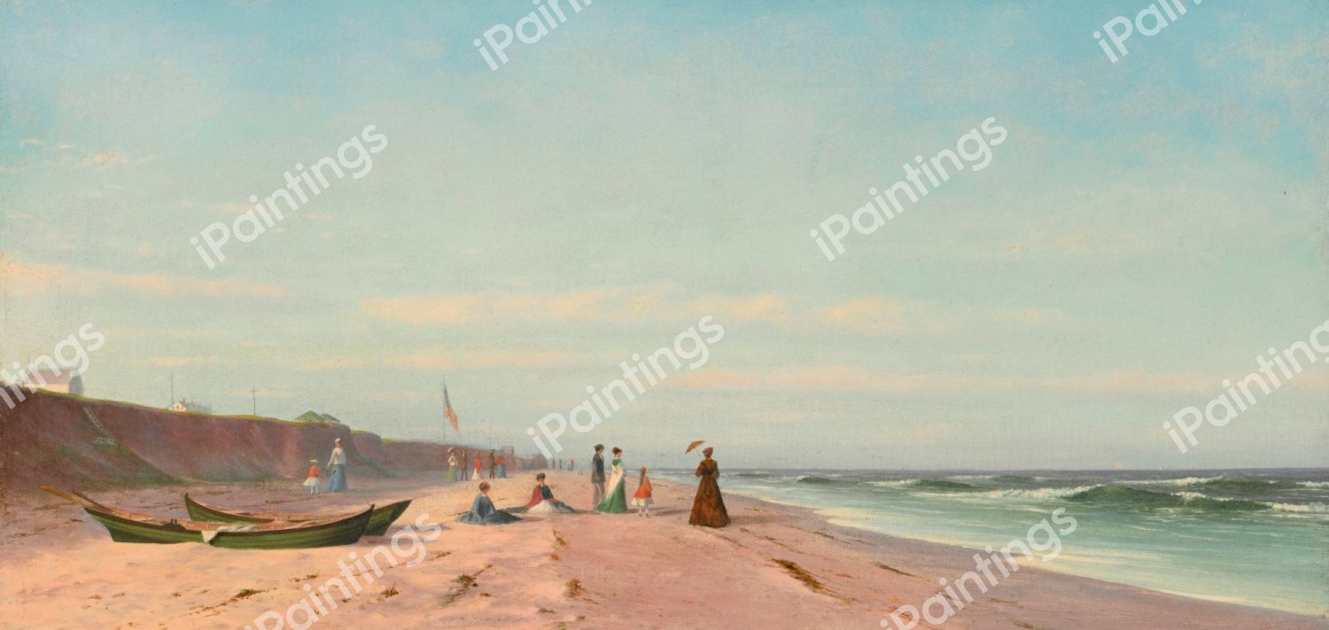The Beach at Long Branch, New Jersey. The painting by Francis Silva