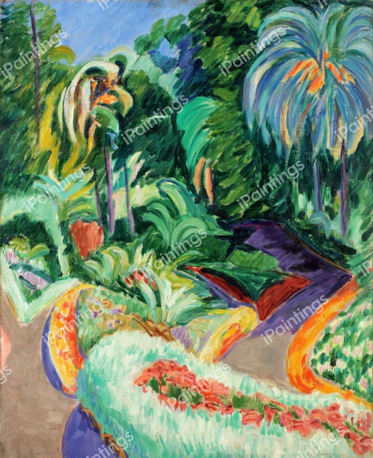 Garden. The painting by Francisco Iturrino