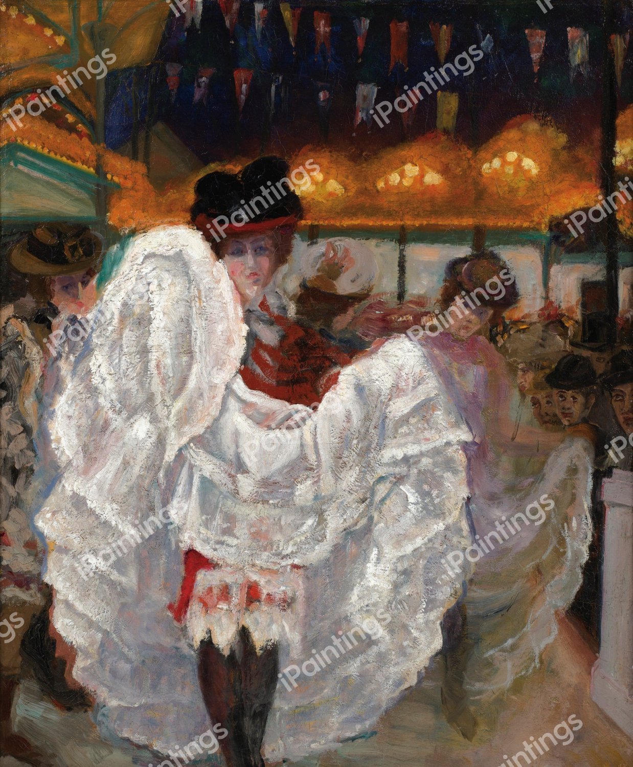 Le Cancan. The painting by Francisco Iturrino