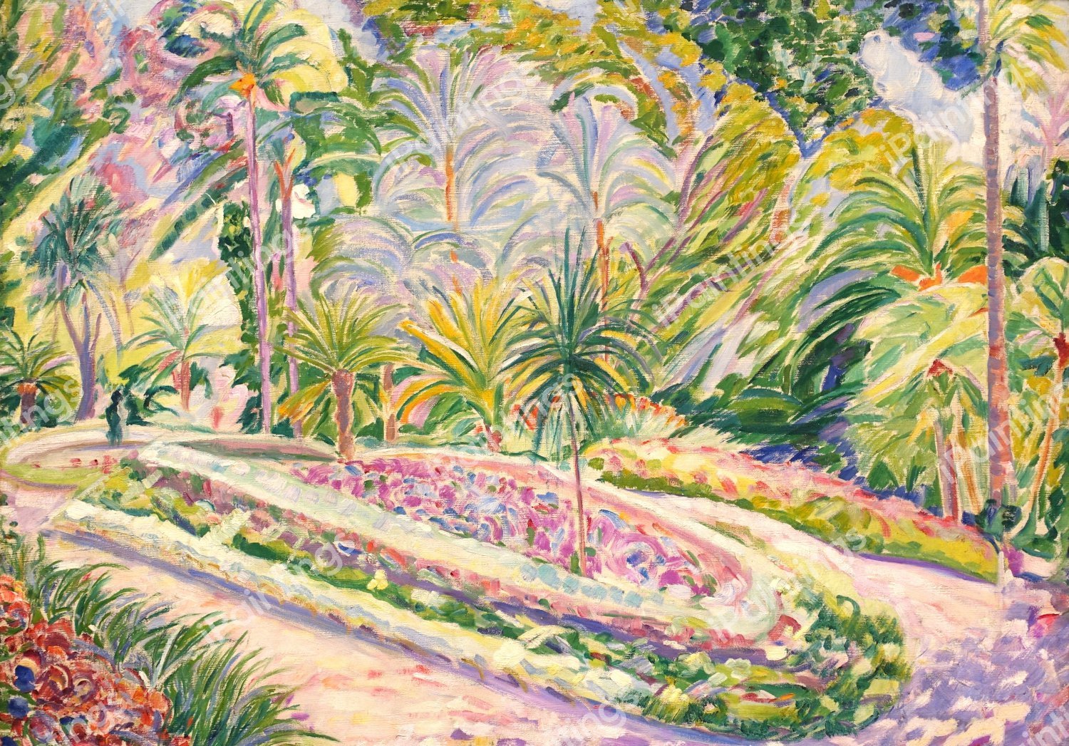 Malaga Garden, 1916. The painting by Francisco Iturrino
