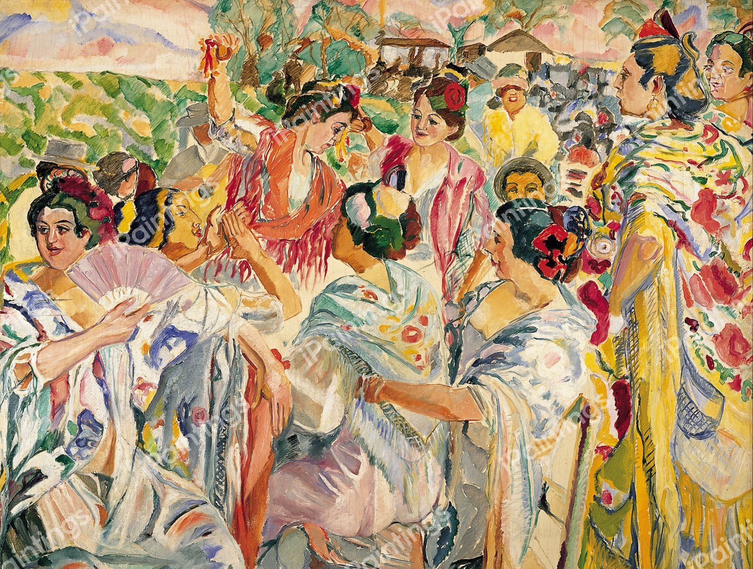 Manolas, 1908. The painting by Francisco Iturrino