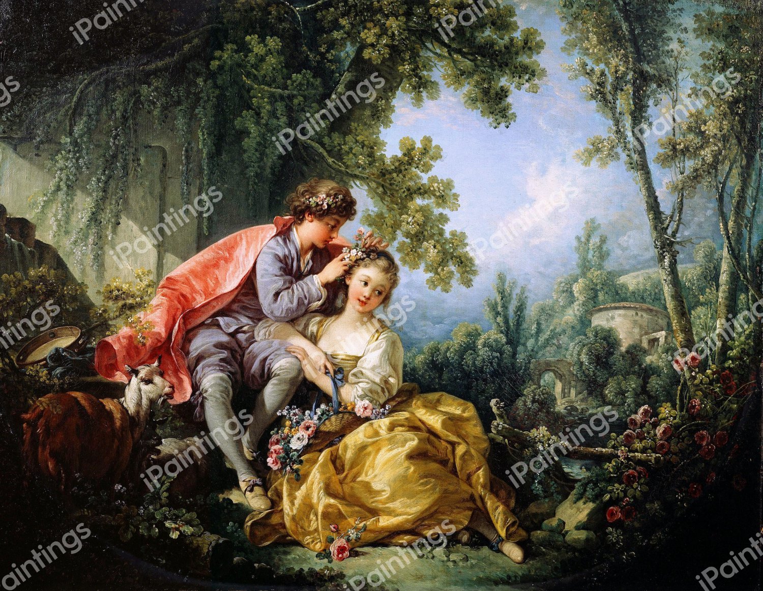 Four Seasons, Spring. The painting by Francois Boucher