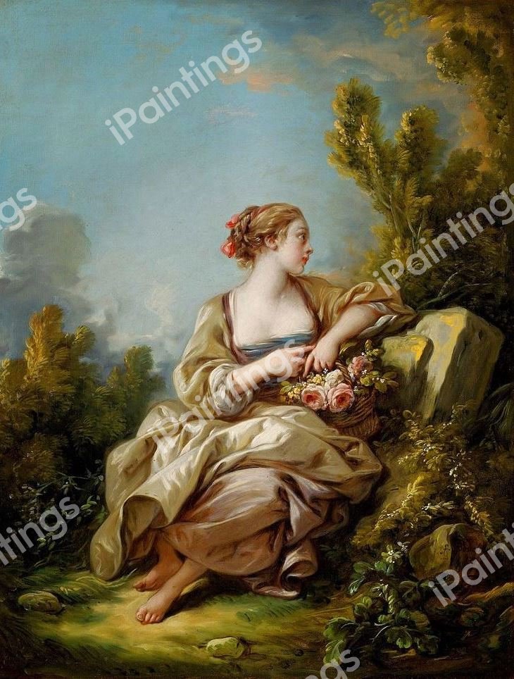 Little Gardener. The painting by Francois Boucher