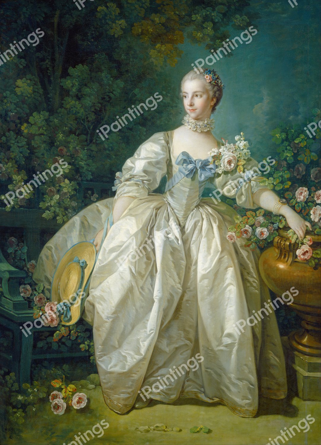 Madame Bergeret. The painting by Francois Boucher