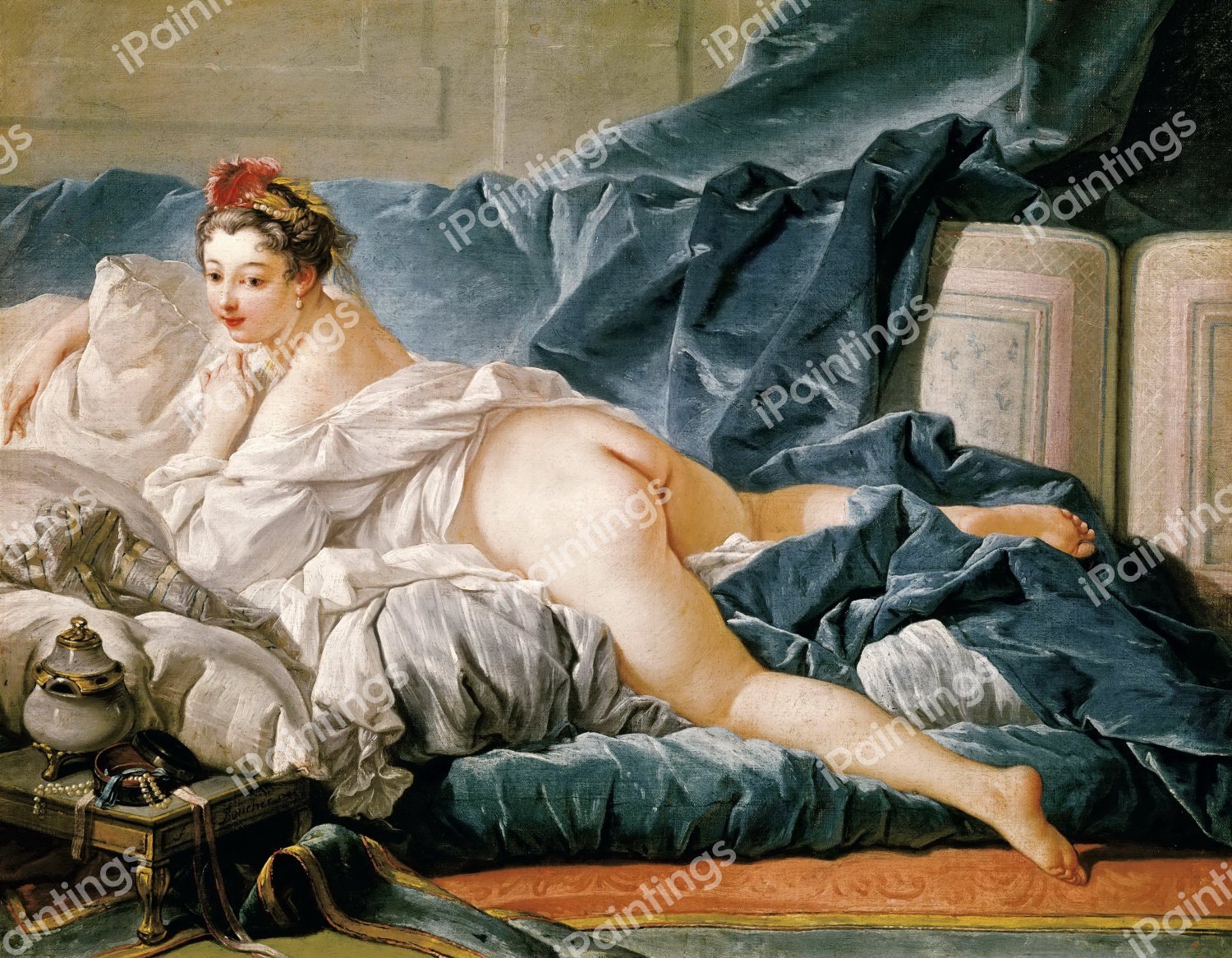 Odalisque . The painting by Francois Boucher