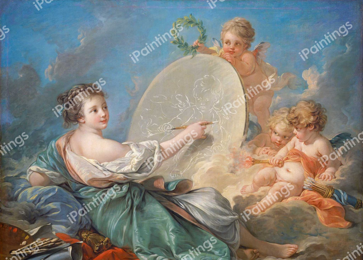 The Allegory of a Painting. The painting by Francois Boucher