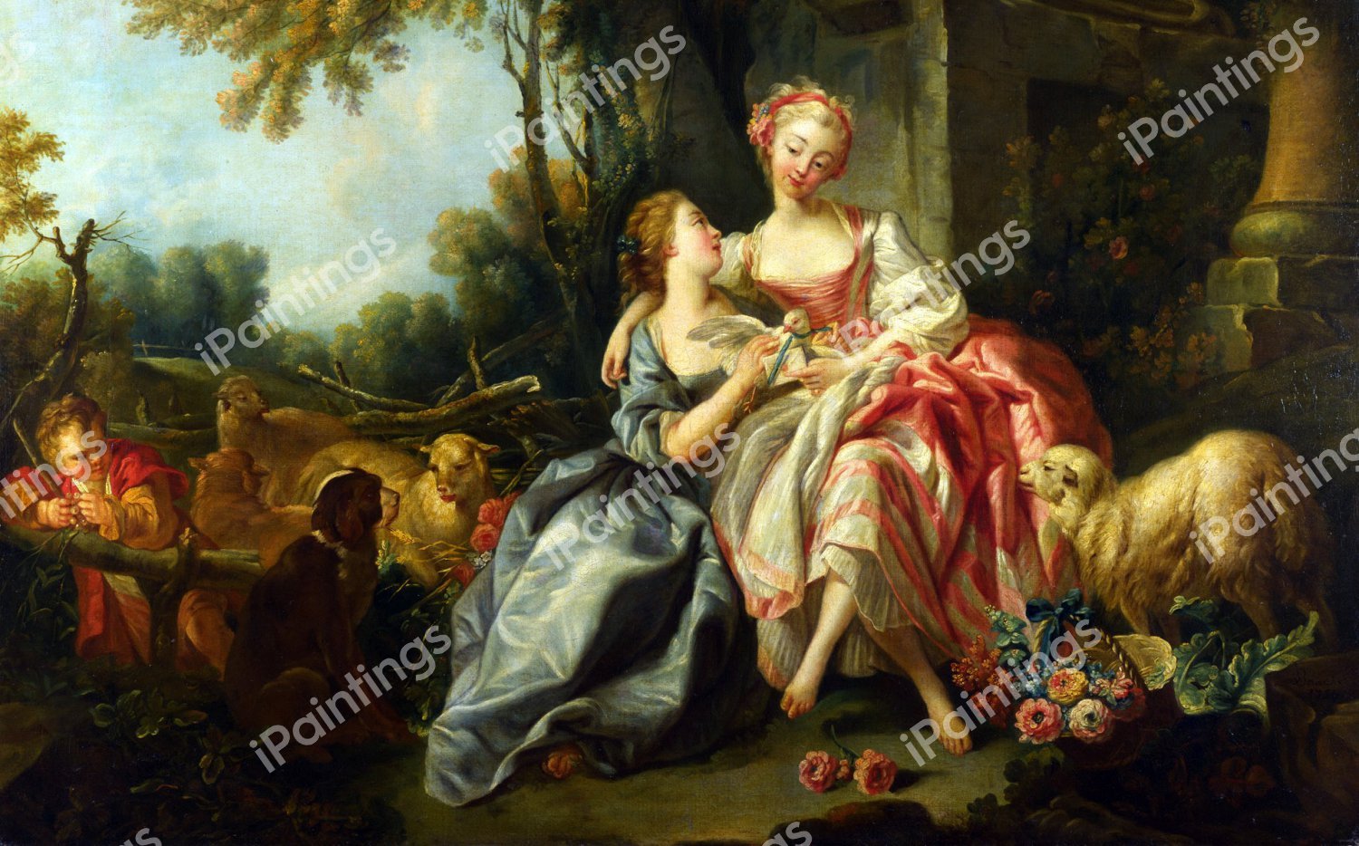 The Billet Dou. The painting by Francois Boucher