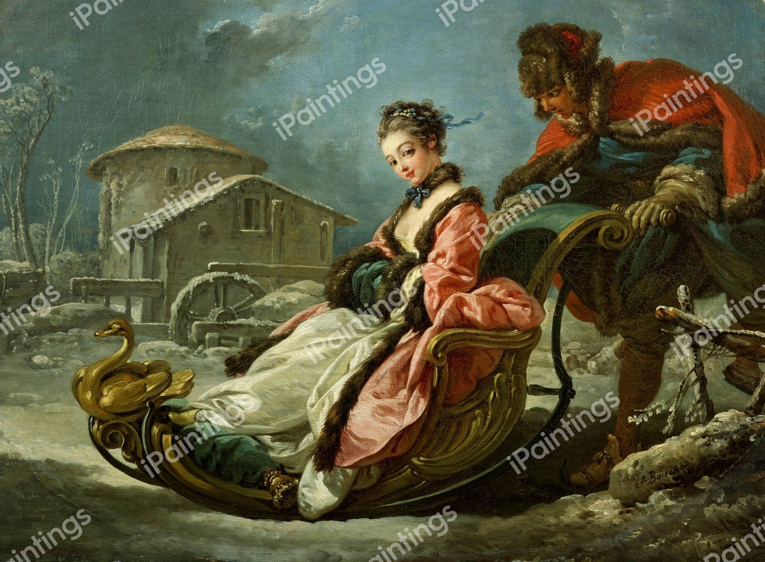 The Four Seasons, Winter. The painting by Francois Boucher