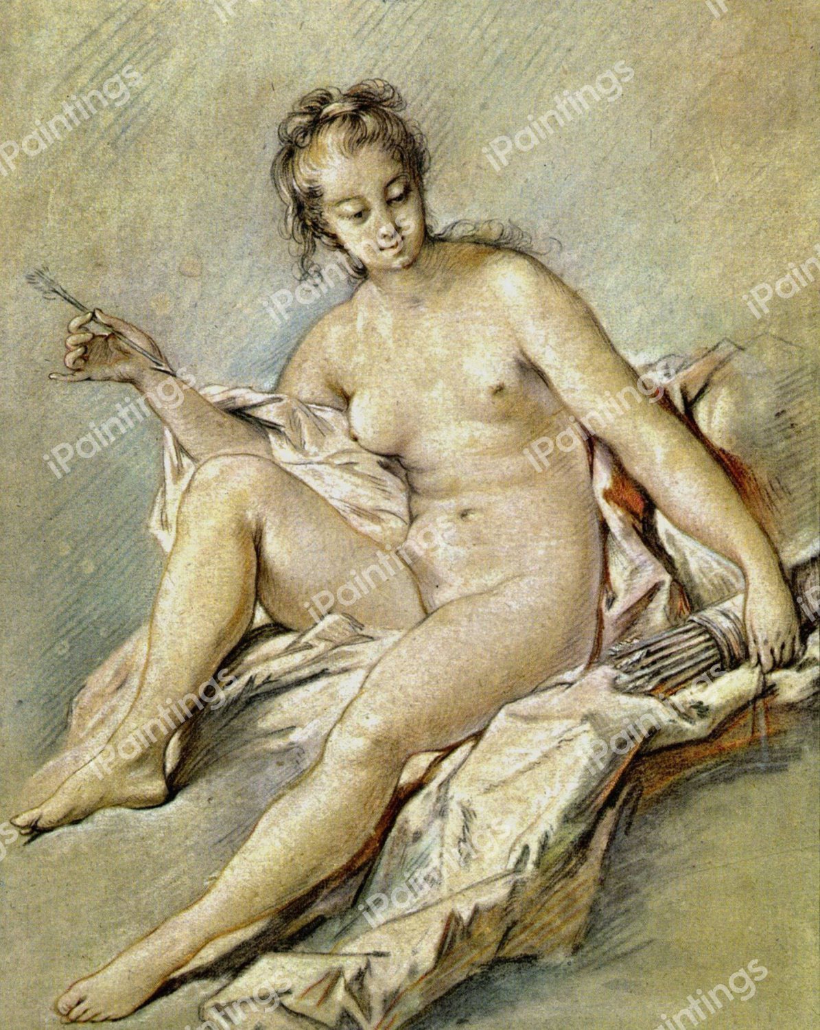 Venus with Arrow. The painting by Francois Boucher