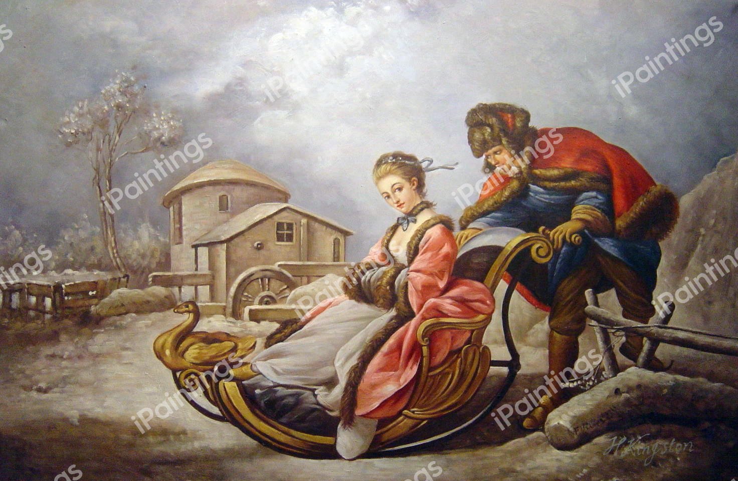 Winter. The painting by Francois Boucher