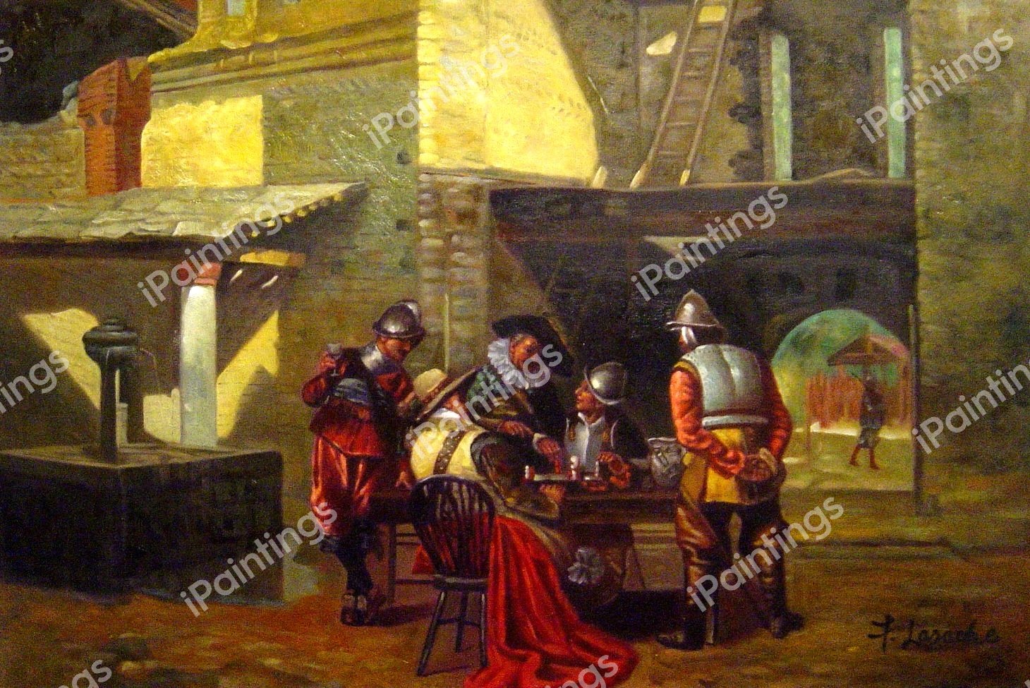 Red to Move. The painting by Francois Brunery