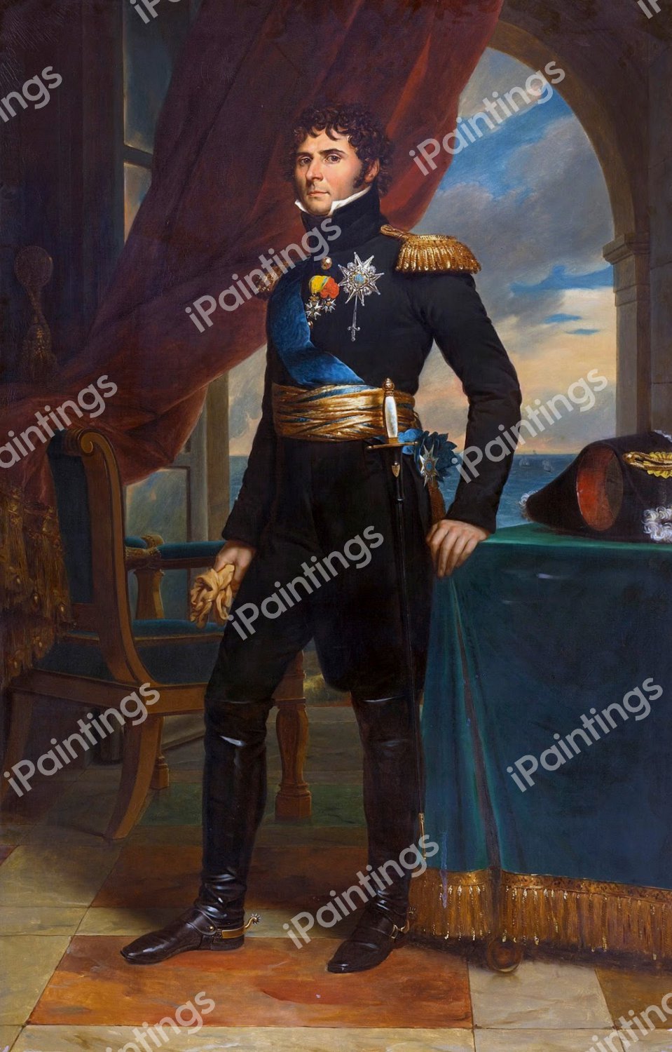 Charles XIV John as Crown Prince of Sweden. The painting by Francois Gerard