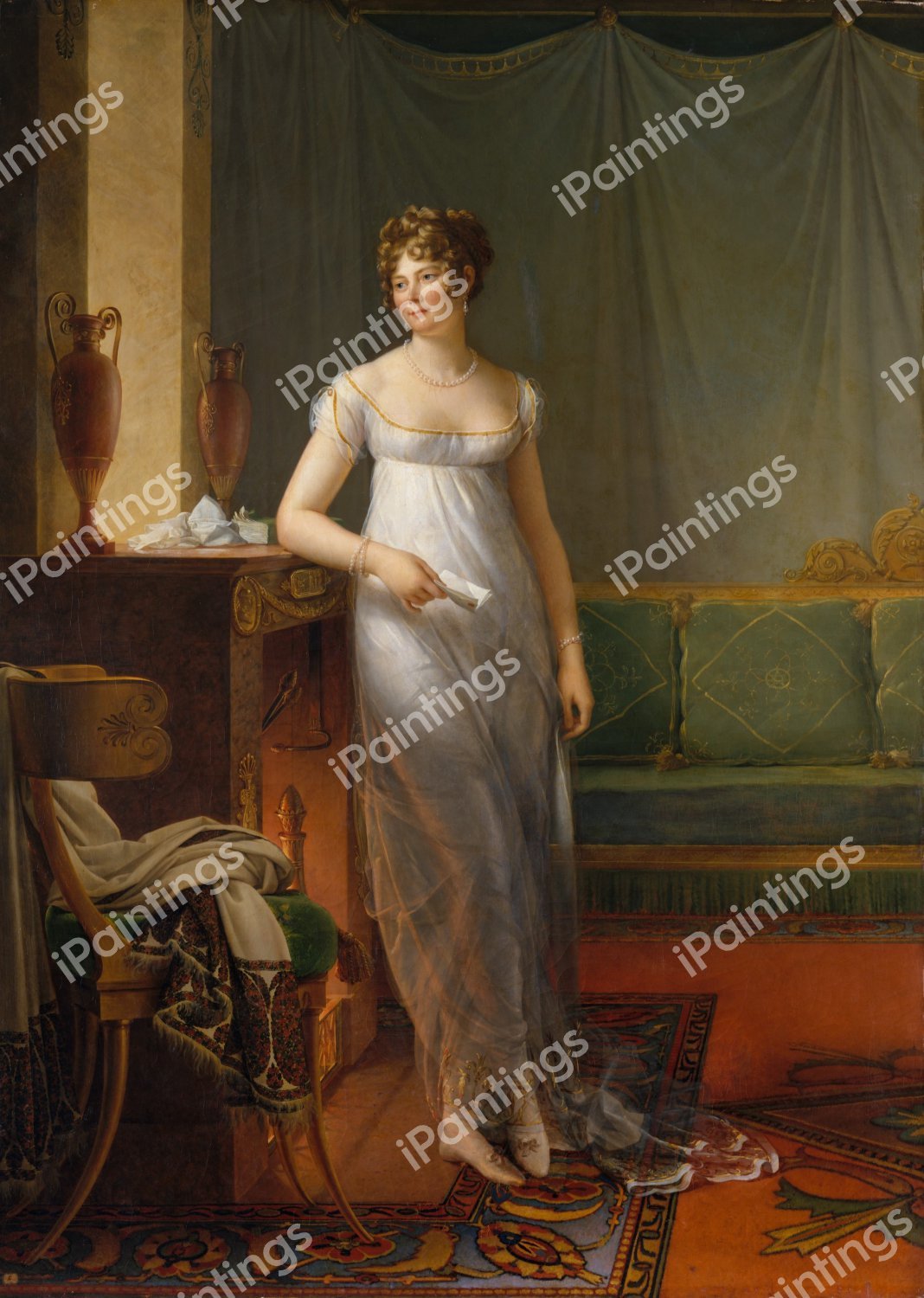 Portrait of Catherine Worlee Princesse de Talleyrand-Perigord. The painting by Francois Gerard