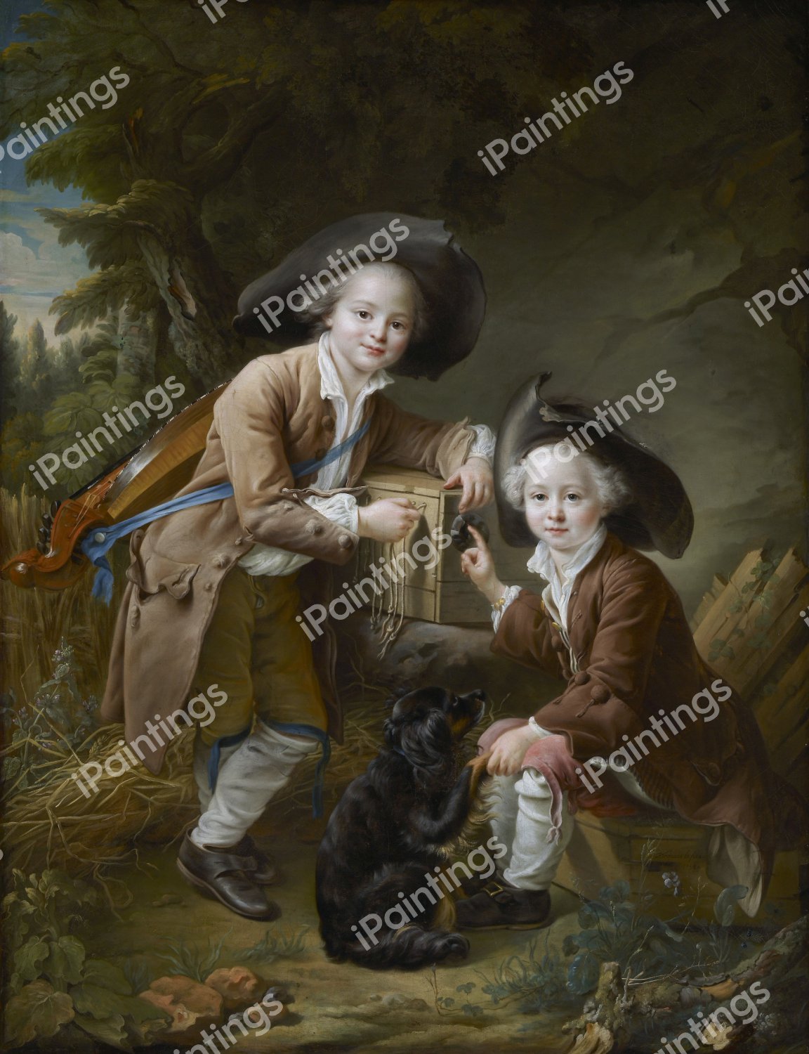 Comte and Chevalier de Choiseul as Savoyards. The painting by Francois-Herbert Drouais