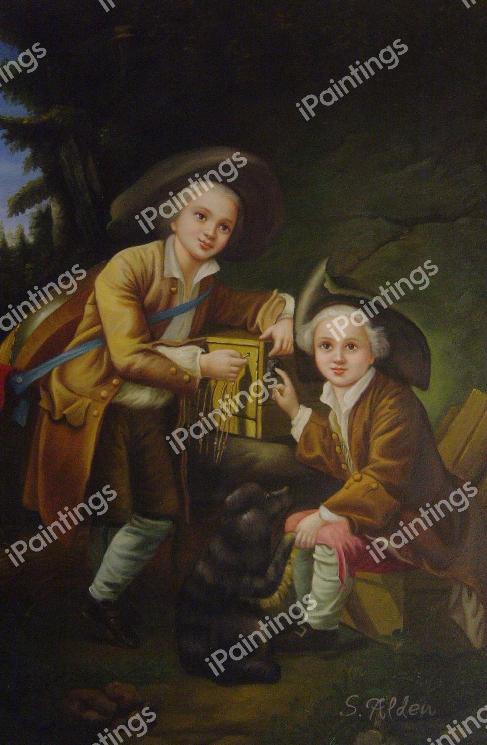 Le Comte And Chevalier de Choiseul As Savoyards. The painting by Francois-Herbert Drouais